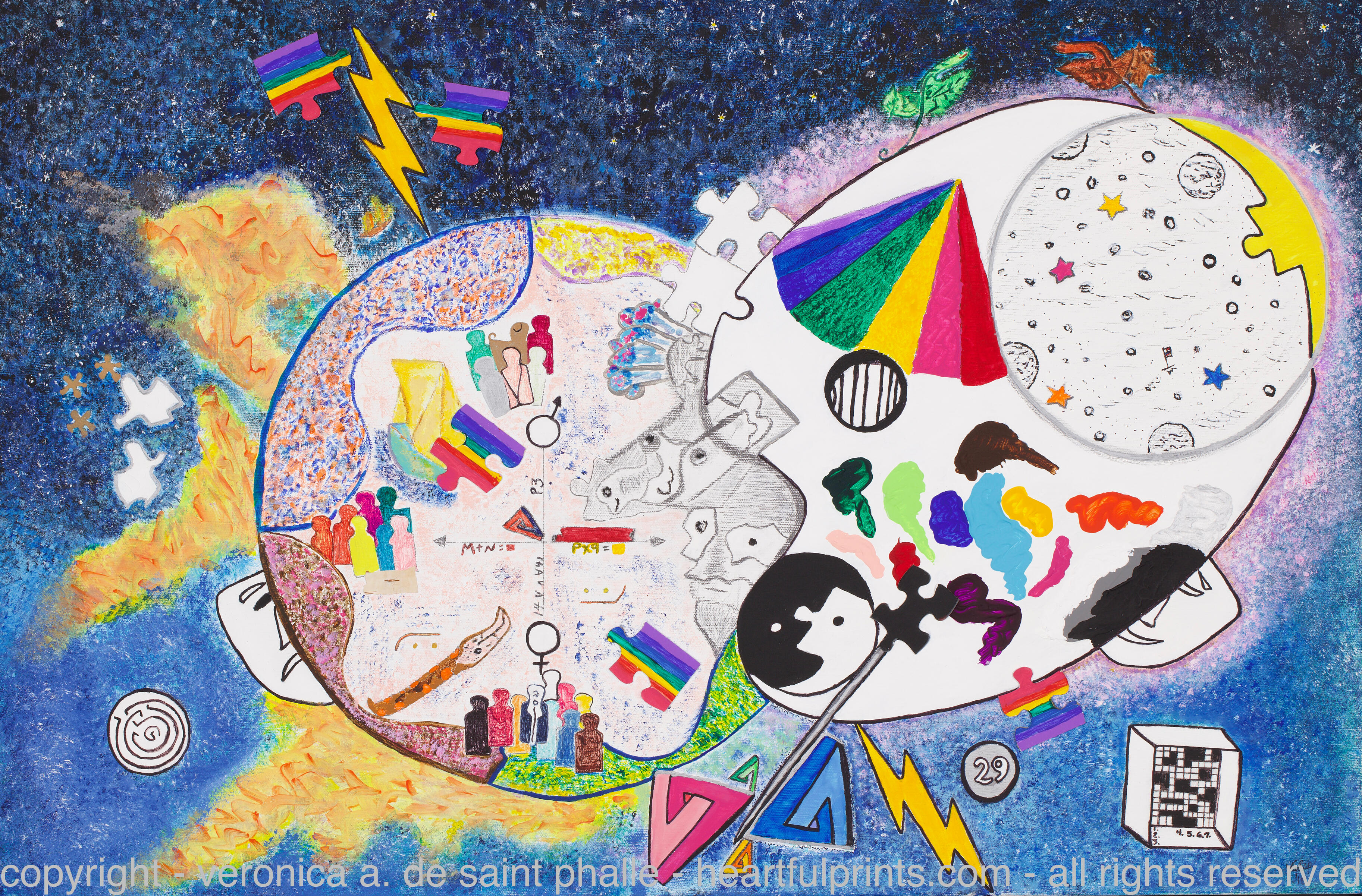 Veronica de Saint Phalle - “Puzzle” - acrylic on canvas